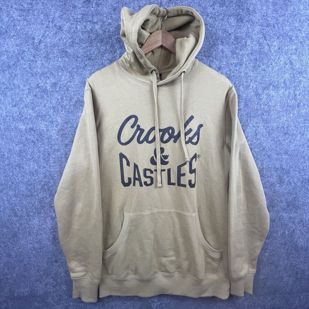 Crooks & Castles Hoodie Mens Medium‎ Spellout Logo Streetwear